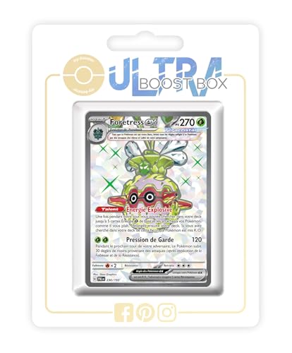 Foretress ex 230/193 Full Art Téracristal Secrète - Ultraboost X Écarlate et Violet 02 Évolutions à Paldea - Coffret de 10 Cartes Pokémon Françaises