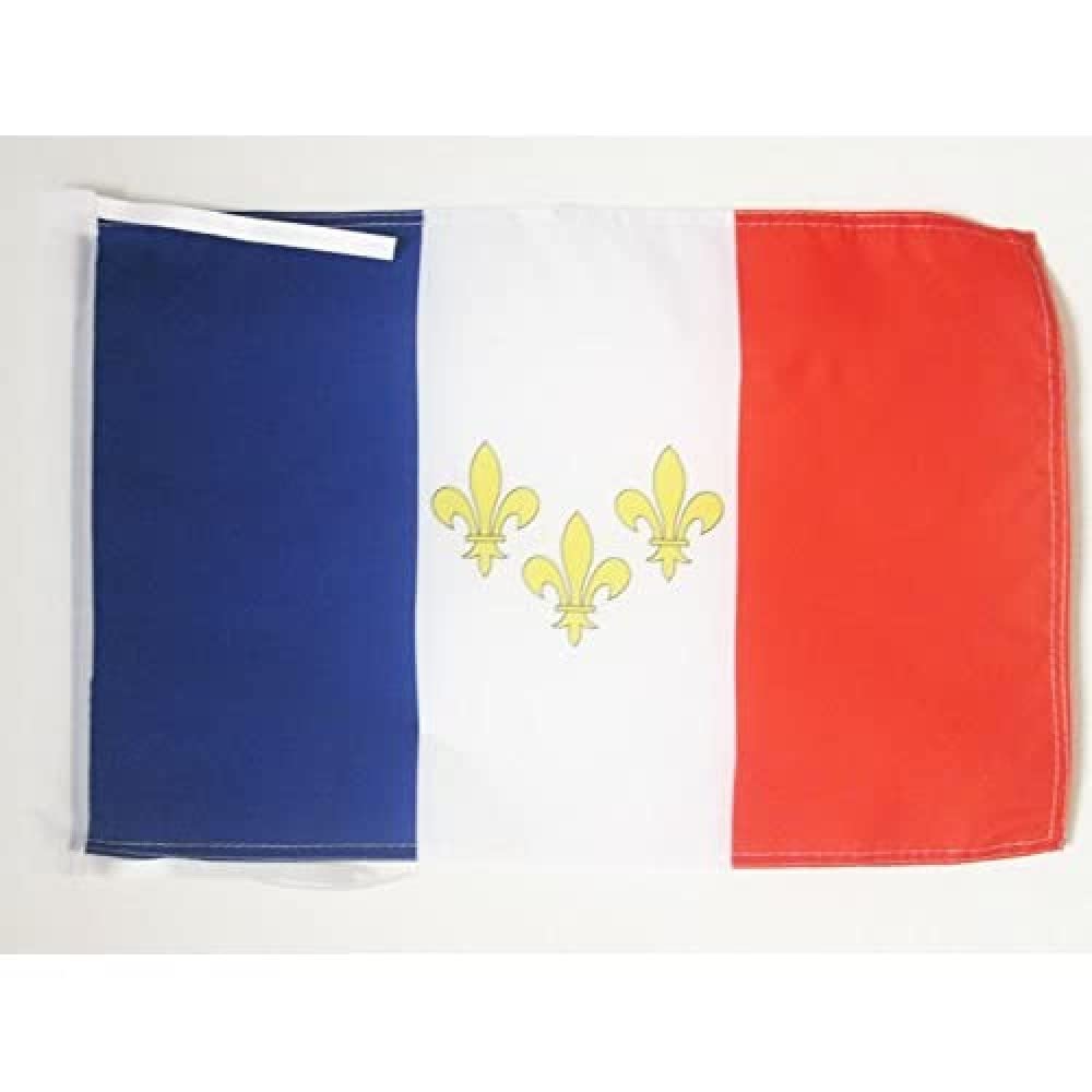 AZ FLAG - French Monarchy Flag - 18'' x 12'' - 100% Polyester Kingdom of France Small Banner with Two Cords - Fade Resistant - Vivid Colors - 18x12 in - 45x30 Cm