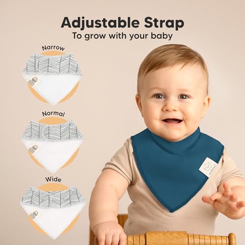 Image of 8pk Organic Baby Bandana Bibs for Drooling and Teething (Crossroads)