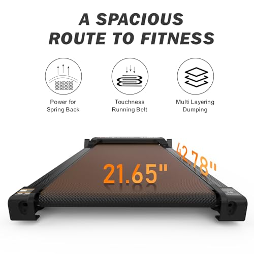 Image of Maksone Under Desk Treadmill, Expert of Wooden Walking Pad, Walking Jogging Machine with Remote Control, Installation-Free