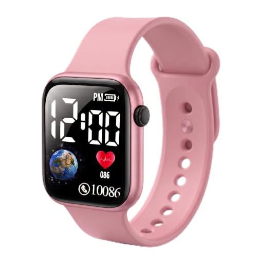 Image of GOLDENIZE FASHION Smart Watch for Kids Girls /Boys, Brthday Return Gift for Kids, Luminous LED Display Fashionable Kids Digital Watches Waterproof Sports Square Electronic Watch for Kid, Boy /Girls