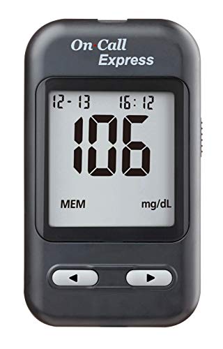 On Call Express Diabetes Testing Kit- Blood Glucose Meter, 10 Blood Test Strips, 1 Lancing Device, 30g Lancets, Control Solution, Carrying Case, Log Book, Black - Thumbnail 7