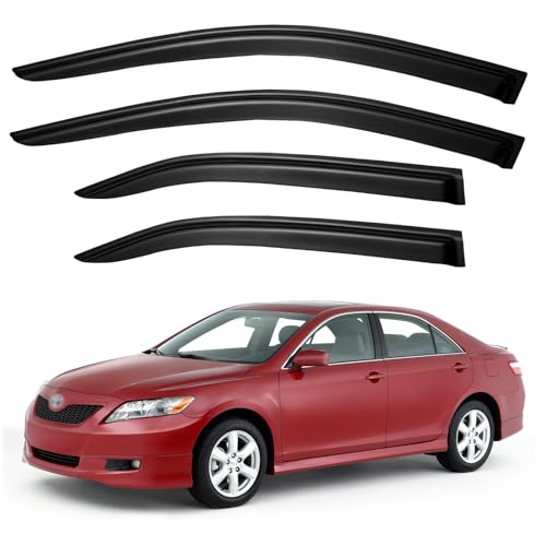 Window Visors Rain Guards for 2007 2008 2009 2010 2011 Toyota Camry, Out-Channel Window Vent Wind Deflectors Visors Shades for 07-11 Camry