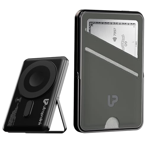 Image of UltraProlink Mag-Safe Power Bank 5000mAh with Stand & Wallet | Ultra Slim Magnetic Power Bank| 22.5W PD Battery Bank| Type C for iPhone 16 /15 /14 /13 /12 /Mini /Pro /Pro Max| Made in India |Juice-Up Swipe