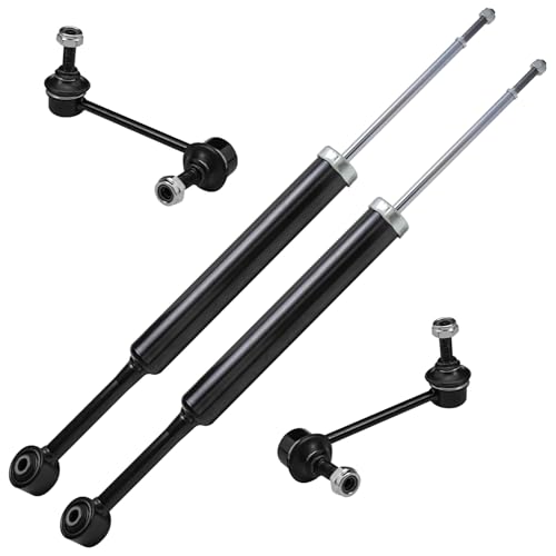 Image of Detroit Axle - Rear 4pc Shock Absorbers Kit for 14-18 Jeep Cherokee, 2 Sway Bars 2 Shock Absorbers 2014 2015 2016 2017 2018 Replacement