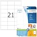 Produktbild HERMA 4361 Adressetiketten, 25 Blatt, 70 x 42 mm, 21 pro A4 Bogen, 525 Stück, selbstklebend, bedruckbar, matt, blanko Papier Adressaufkleber Etiketten, weiß