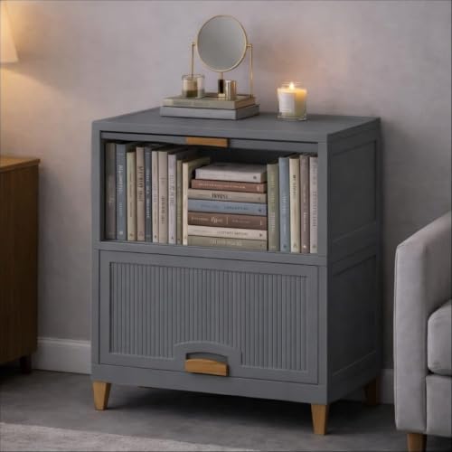 Image of mechdel Cupboard Rack for Clothes Plastic Cabinet for Storages Foldable Wardrobe for Clothes Plastic Cloth Rack for Storages Clothe Storage (Cupboard Rack-1 Door - Grey, 1PCS)