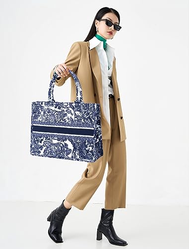 Bolso Tote de moda luxury de algodón y lino miniatura 3