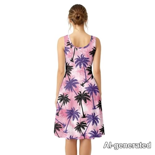 Image of Hawaii Matching Couple Outfits Husband and Wife Clothing Fashionable Mens Casual Shirts Hawaii Dress with Soft Fabric