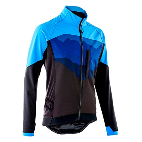 Ciclismo Maillot Manga larga Jersey de ciclo de la bici de los hombres con bolsillos for absorción de humedad, transpirable, Bicicleta camisa resistente al desgaste doble puños rompevientos for deport