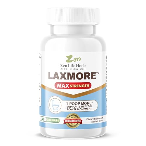 ZEN LIFE HERB LAXMORE I Poop More Max Strength 100% Natural Plant-Based Supplement (30 Capsules)