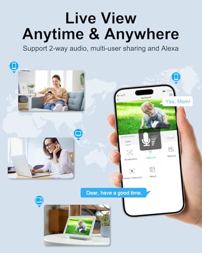 ANRAN 2K HD Überwachungskamera Aussen Akku mit Solarpanel, Überwachungskamera Aussen Solar, Kamera Überwachung mit Spotlight, PIR-Bewegungserkennung, 2,4GHz WLAN, Ohne ABO, C3