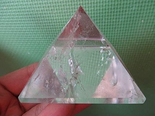 Pirámide de Cristal Natural de Cuarzo Transparente Tallada con Grandes arcoíris 152g Inicio Colecciones