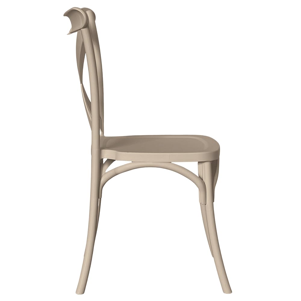 OKAFFAREFATTO MADDALONI Silla de bar comedor de plástico beige sprint polipropileno apilable
