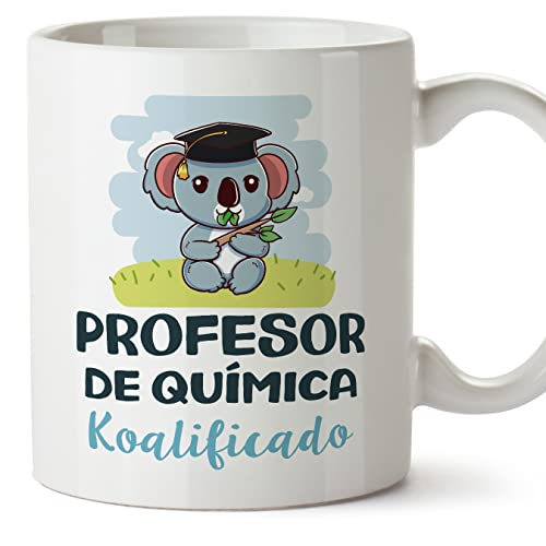 Imagen de MUGFFINS Tazas para PROFESOR DE QUÍMICA hombre En Español Koalificado