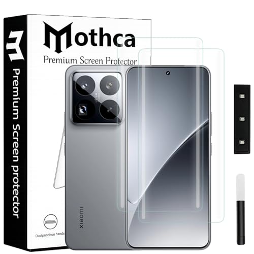 Image of Mothca Curved UV Tempered Glass Screen Protector for Xiaomi 15 Pro | Transparent | Pack of 2 | Borderless Full Screen Coverage with UV Installation Kit