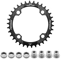 MospdyGear Rundes Kettenblatt 104 BCD, 38 Zähne Kettenblatt, Narrow Wide Design für Rennrad, Mountainbike, BMX (38T)