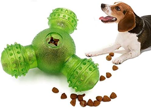 Capularsh Interactive Dog Toys, IQ Treat Ball Food Dispensing Puzzle Toys for Medium and Large Dogs,Rubber Tooth Cleaing Dog Chew Toys…