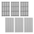 WEBROIL Emitter Plate and Grill Grate Replacement Parts for Charbroil Commercial TRU-Infrared 463242715, 463242716, 463276016, 466242715,G541-0016-W2,G533-2200-W1 Grill Accessories,Cast Iron