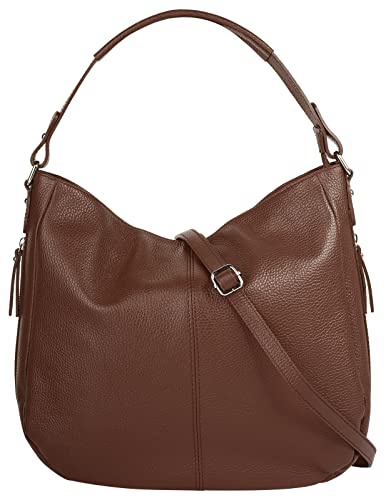 Cluty Shopper Echt Leder Damen | Made in Italy, Shopper aus Rindleder, Handtasche mit Schultergurt, Smartphonefach | 021407