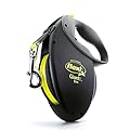 Flexi Giant Neon Tape Black Large 8m Retractable Dog Leash/Lead for Dogs up to 50kgs/110lbs