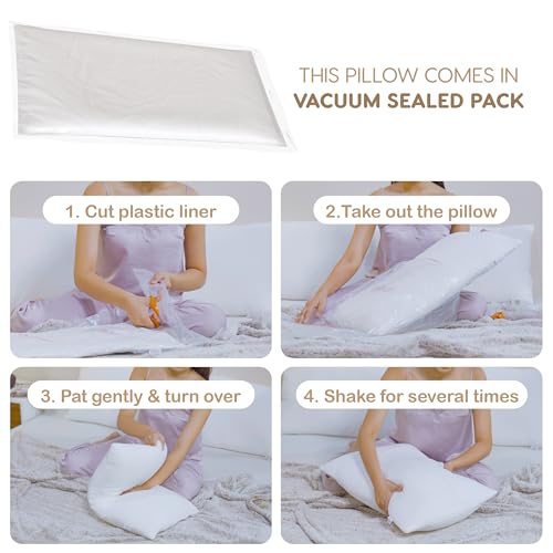 Image of MY ARMOR Gusseted Hotel Pillows for Sleeping, Down Alternative Hypoallergenic Bed Pillows Suitable for Side and Back Sleepers, Soft and Supportive, White, Pack of 2