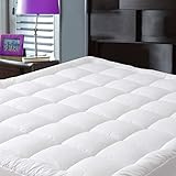 Pillowtop Mattress Pad Cover King Size - Hypoallergenic - Cotton Down Alternative Filled Mattress Topper