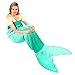 Adult Mermaid Tail Blanket - Stunning Aqua Ombre Design - Luxurious Minky Fleece Mermaid Tail for Teens or Adults