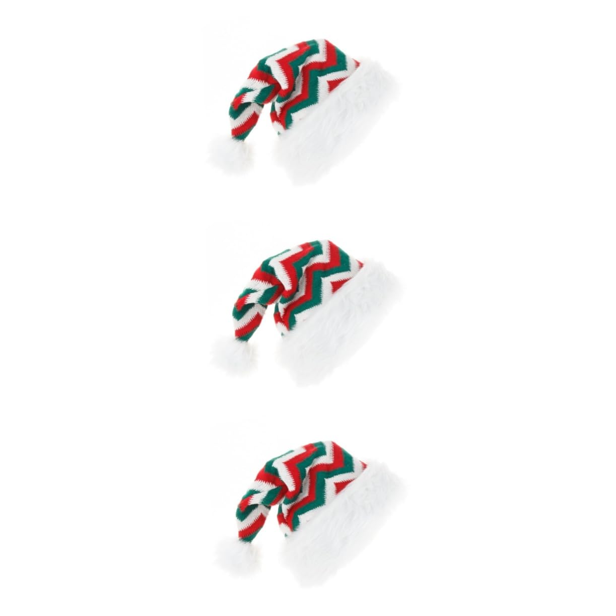 3piezas Gorro De Navidad Para Adultos Cálido y Cómodo Para Fiestas y Cosplay De Santa Claus