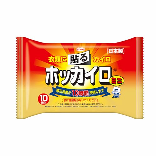 Hokkairo Paste Mini chaufferettes adhésives pack de 10 pièces pour hiver
