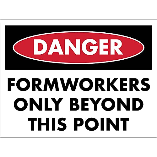 Señal De Advertencia, Encofrados De Peligro Solo Más Allá De Este Punto Señal De Aluminio Impermeable Metal Cartel Puerta Retro Cartel Disuasorio Para Exteriores Interiores,20X30Cm