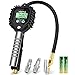 WZTO Manometro Presion Neumaticos Digital, 255 PSI Manómetro Digital Inflador Ruedas Coche con Manguera de Goma Manómetro para Coche Moto Bicicleta y Camión - Garantía de 2 Años