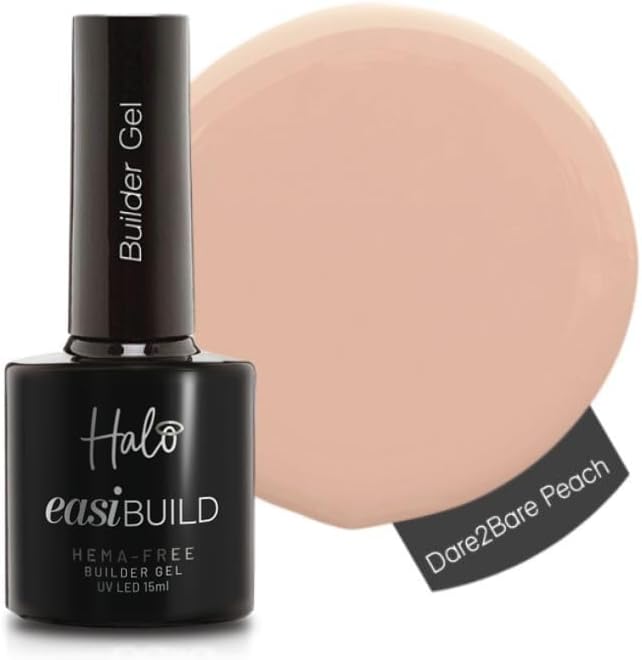 Pure Nails Halo Easi Build LED/UV Builder Gel Collection - Dare 2 Bare Peach 15ml (N3005)