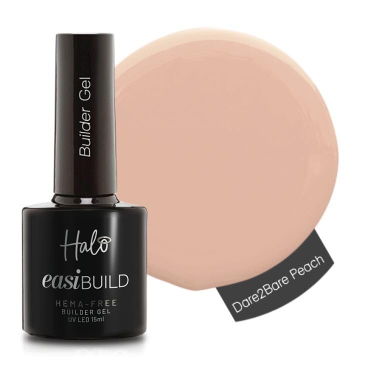 Pure Nails Halo Easi Build LED/UV Builder Gel Collection - Dare 2 Bare Peach 15ml (N3005)