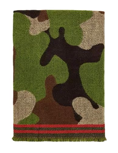 Secret for Longevity Oversize Unisex Heavy Weight Wool Feeling Brown Black Army Green Beige Camouflage Red Trim Poncho Cape Travel Blanket Winter Shawl Scarf 33