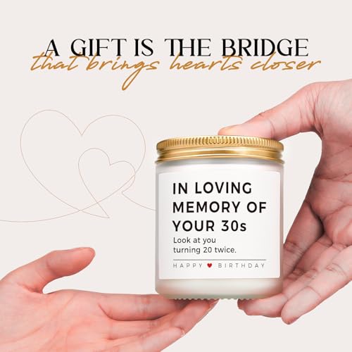 Giftasy Funny 40th Birthday Gifts for Women Men - Handmade Lavender Candle - 40 Year Old Birthday Gifts for Women Men Mum Dad Wife Husband Friend Sister Auntie, Happy 40th Gift Ideas - Image 6