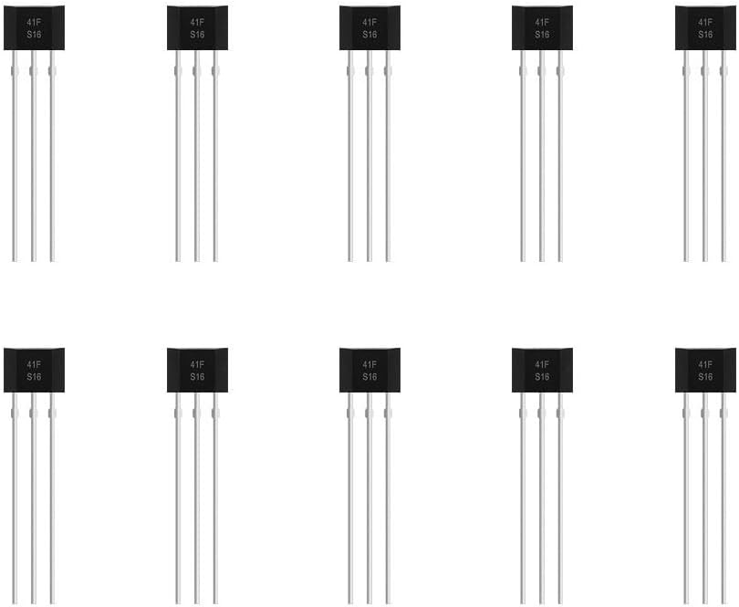 Hall Sensor, 10PCS 41F Bipolar Hall Element Motor Sensor Accessories, Speed Detection Sensor for Electric Motors