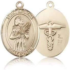 14kt Gold St. Agatha / Nurse Medal