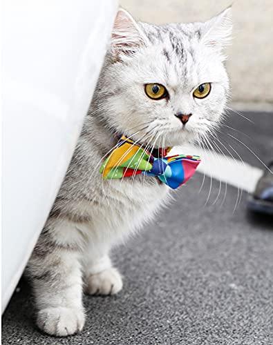 A+a Pets Soft Skin Friendly Cat and Puppy Neck Collar with Bow-Tie and Bell Chime Colourful Waterproof Everyday Wear (Multicolour, Small) (B09B176LS7) Amazon Price History, Amazon Price Tracker
