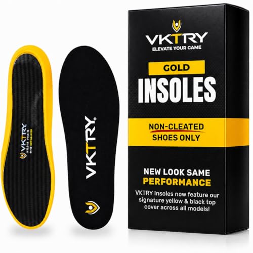VKTRY Gold for Non-Cleated Shoes - Carbon Fiber Performance Insoles - Customized Athletic Inserts...