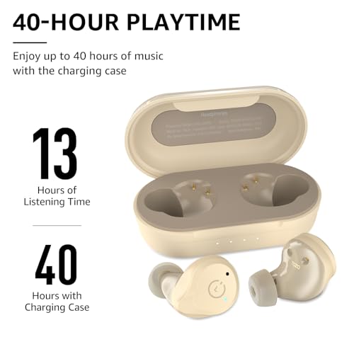 Image of TOZO NC9 Hybrid Active Noise Cancelling Wireless Earbuds, in Ear Headphones IPX6 Waterproof Bluetooth 5.3 Stereo Earphones, Immersive Sound Premium Deep Bass Headset Khaki