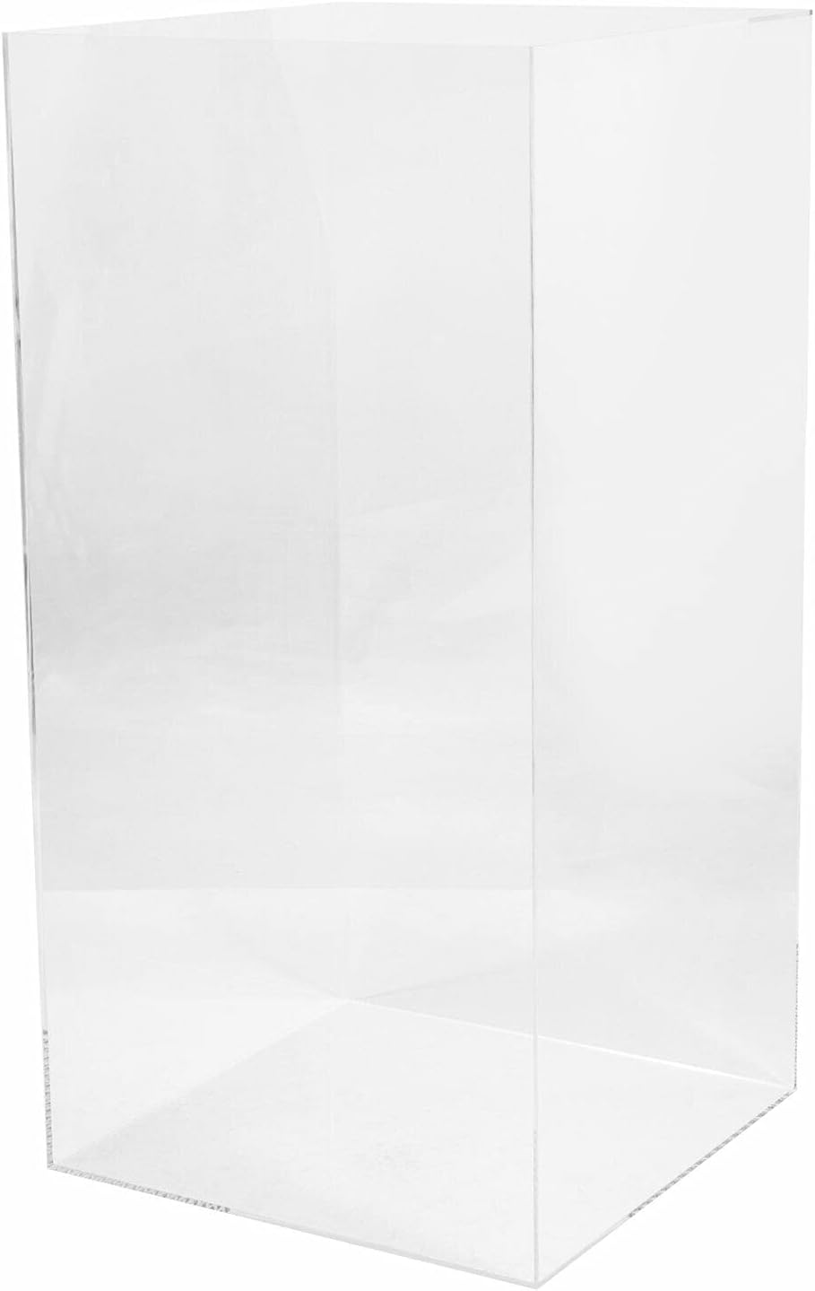 Acrylic Display Case (12 x 12 x 24 inch), Tall Clear Plastic Box Dust Proof Action Figures Toy Acrylic Case, Collectibles Display Case Display Countertop Box for Display Figures Dolls
