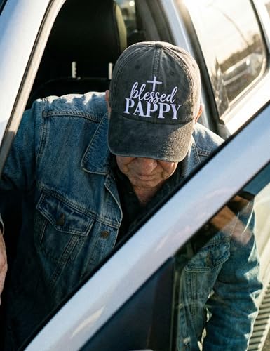 Image of InnoBeta Blessed Pappy Gifts Hat for Men, Pappy Gifts for Christmas, Fathers Day, Birthday, Adjustable Embroidered Baseball Cap