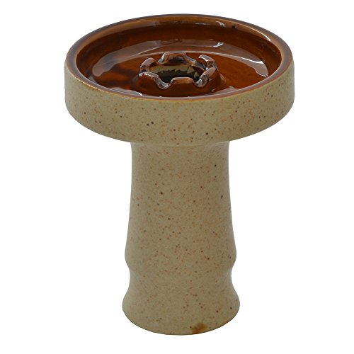 Kitosun Phunnel Hookah Bowl - 100% Clay Ceramic with Glaze Big Shisha Hookah Tobacco Bowl with 6 Gaps Funnel for Hookah Shisha Smoking Hold 15-20 grams Shisha Flavors Evenly Heat Easy Cleaning - Image 3
