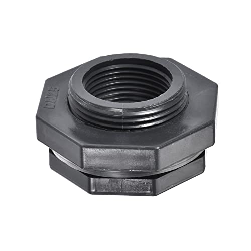 M METERXITY PVC Bulkhead Fitting, Double Threaded Bulkhead Water Tank Connector, with Silicone Gasket, Apply to Aquariums