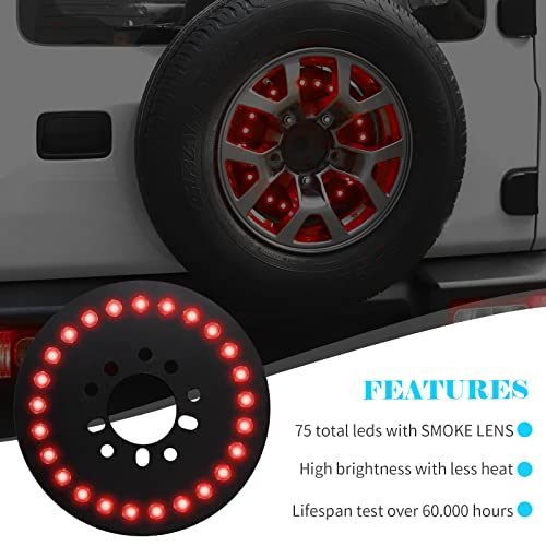Rt-Tcz Spare Tire Brake Light Rear Tail 3Rd Brake Light For 1996-2023 Jeep Wrangler Tj Jk Jl Jl For Liberty 2007-2012 #TOP4