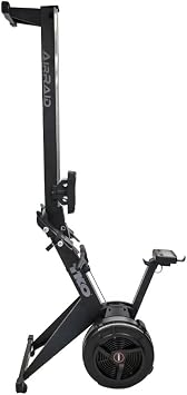 TKO AirRaid Rower | آلة تجديف مقاومة الهواء للاستخدام المنزلي والتجاري | آلة تجديف هوائية قابلة للطي مع 9 مستويات مخمد، وحدة تحكم LCD، آلة تجديف انزلاقية سلسة