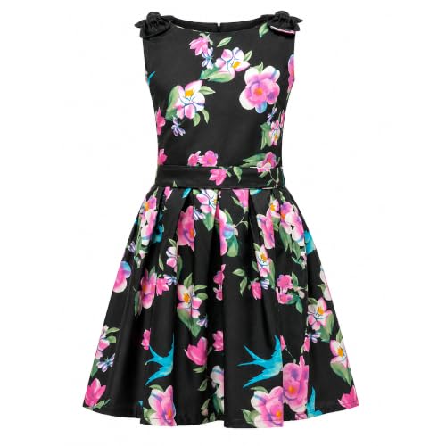 Image of Miss Lavish London Kid Dress for Girls, Shoulder Bow Printed Party Dress, Summer Dress for Girls, Kids Printed Dress for Birthday, Vacation, Wedding & Festival Girls Dresses