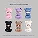 WUODHTW Balaclava Face Mask Beanie Winter Scarf Earmuffs Set Knit Hats Ears Funny Hat Warm Knit Bunny Crochet Skull Cap Blue