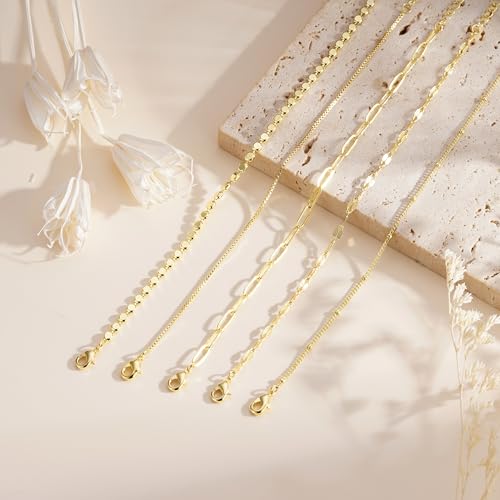 Turandoss Gold Bracelets for Women, 14K Gold Plated Bracelet Stacks - image 7